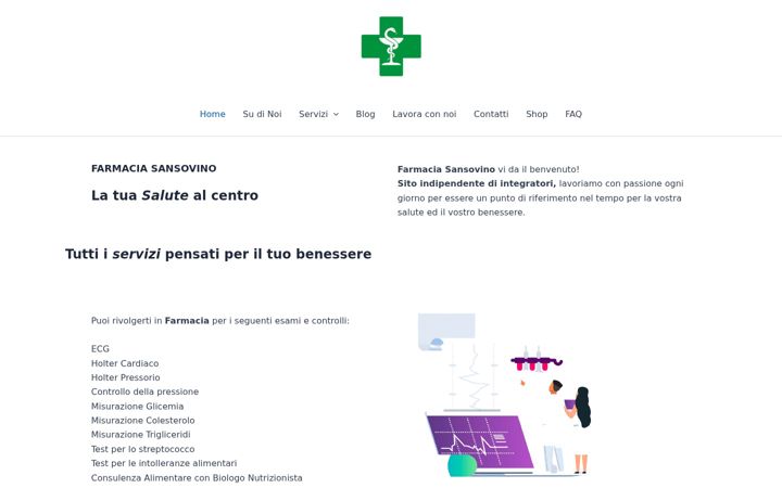 Screenshot di farmaciasansovino.it