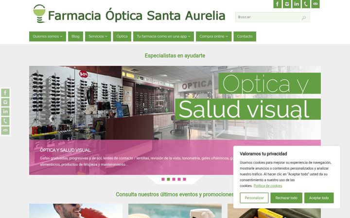 Screenshot of farmaciasantaaurelia.com
