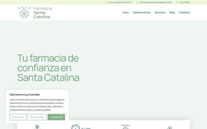Screenshot of farmaciasantacatalina.com