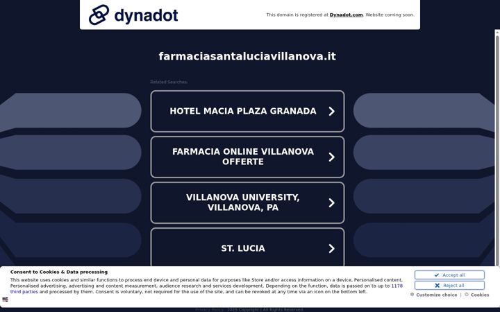 Screenshot of farmaciasantaluciavillanova.it