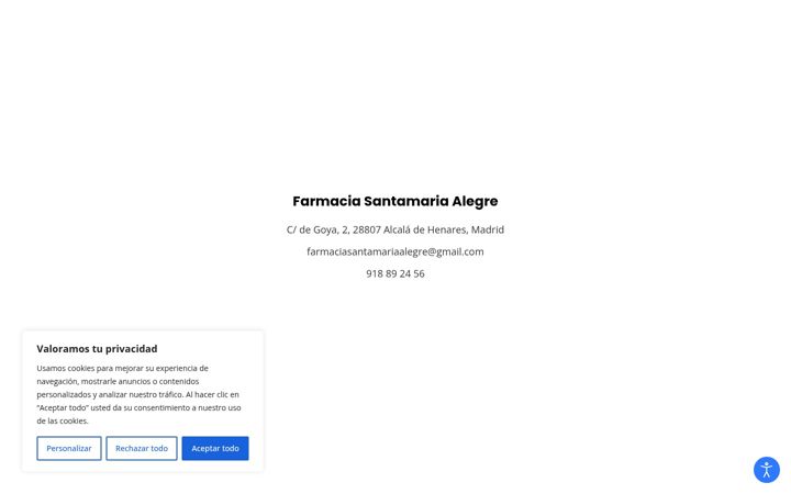 Screenshot of farmaciasantamariaalegre.com
