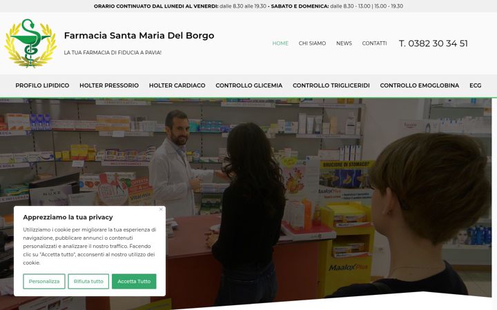 Screenshot of farmaciasantamariadelborgo.it