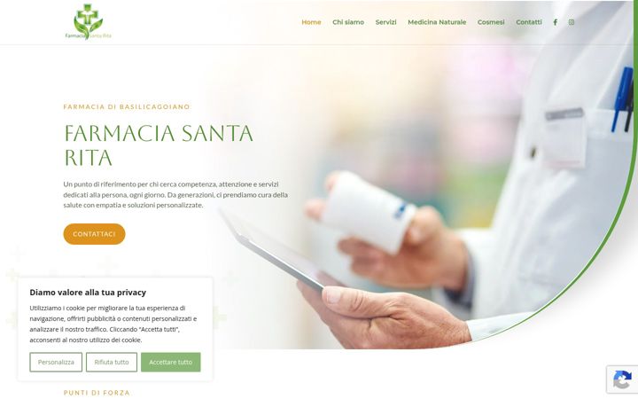Screenshot of farmaciasantarita.eu