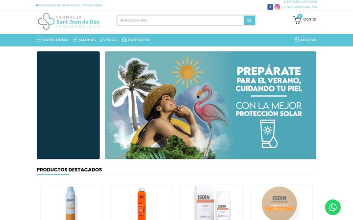Screenshot di farmaciasantjoandedeu.es