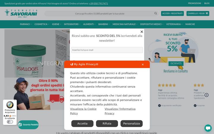 Zrzut ekranu farmaciasavorani.it