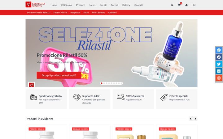 Zrzut ekranu farmaciasenato.it