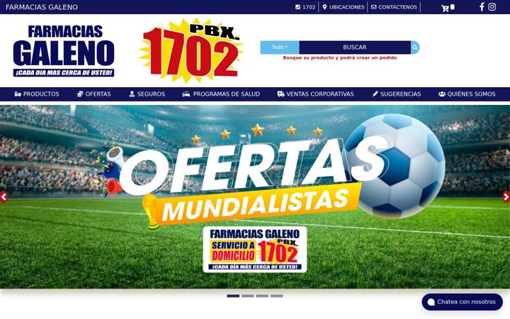 Screenshot of farmaciasgaleno.com.gt