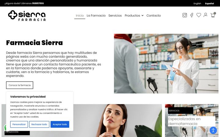Screenshot di farmaciasierra.es