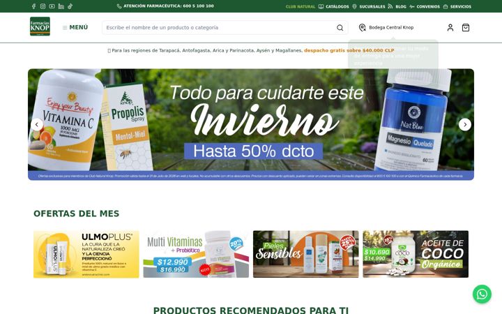 Screenshot of farmaciasknop.com
