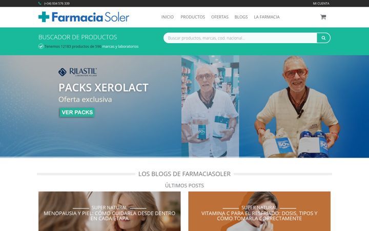 Screenshot of farmaciasoler.com