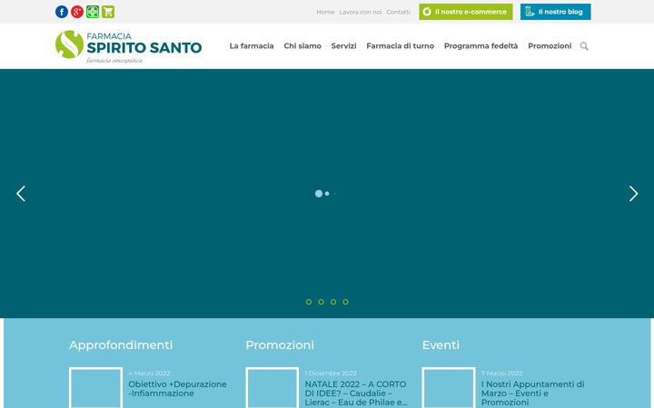 Zrzut ekranu farmaciaspiritosanto.it