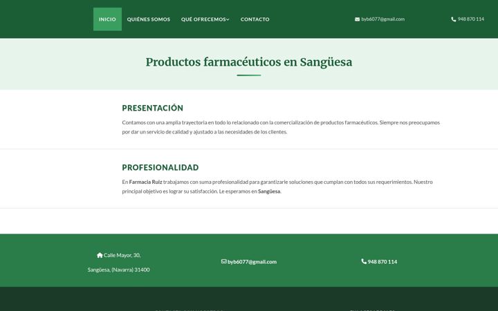 Screenshot of farmaciatomasruiz.es