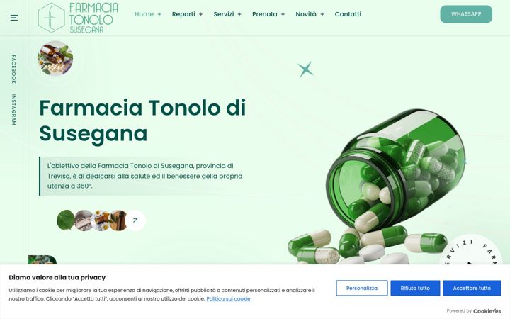 Captură de ecran a farmaciatonolosusegana.it