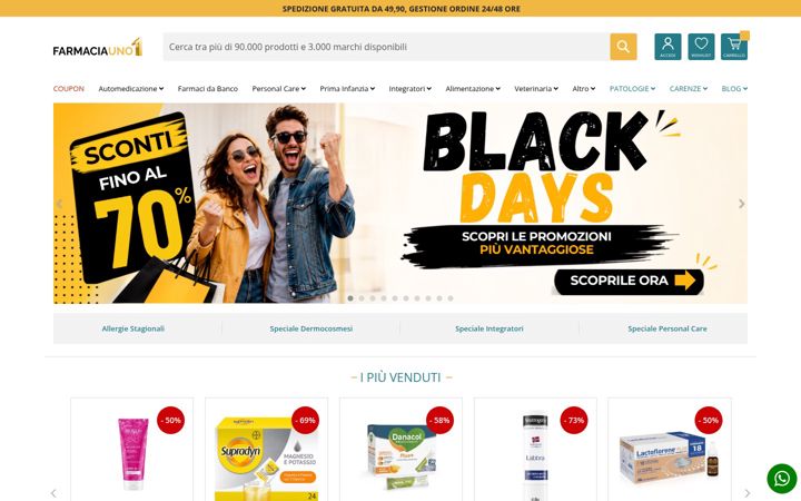 Screenshot of farmaciauno.it