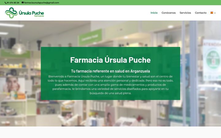 Screenshot of farmaciaursulapuche.es
