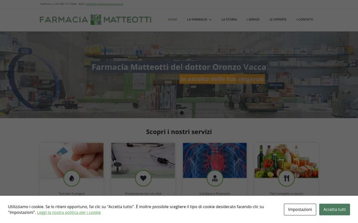 Screenshot of farmaciavaccaoronzo.it