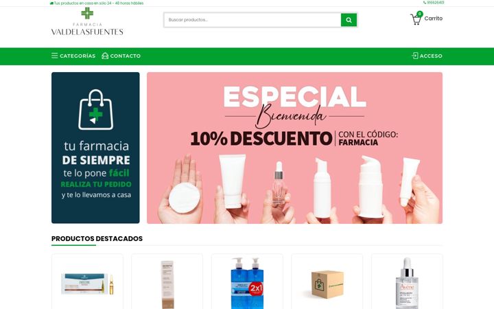 Screenshot του farmaciavaldelasfuentes.es