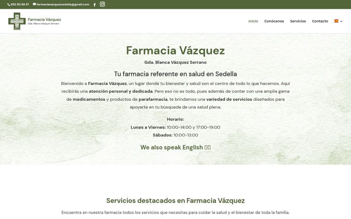 Screenshot του farmaciavazquezsedella.es