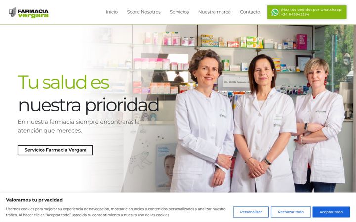 Screenshot του farmaciavergara.es