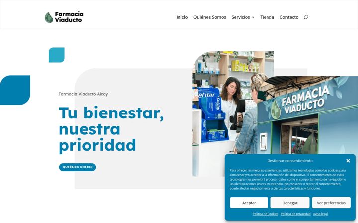 Screenshot of farmaciaviaductoalcoy.com