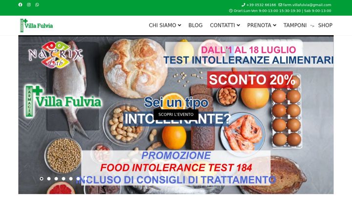 Zrzut ekranu farmaciavillafulvia.it