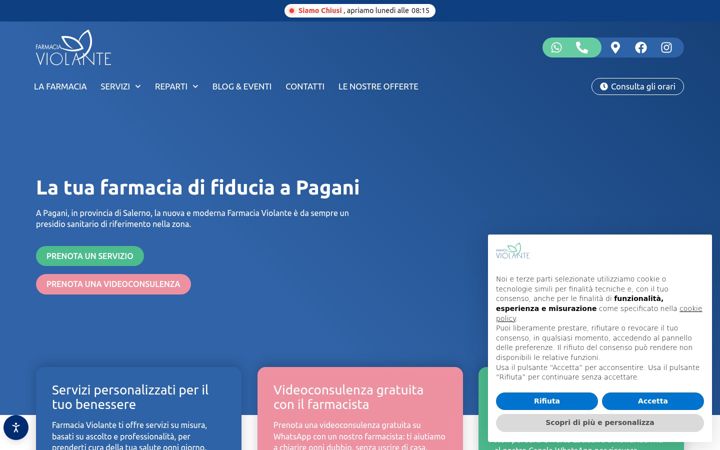 Zrzut ekranu farmaciaviolante.it
