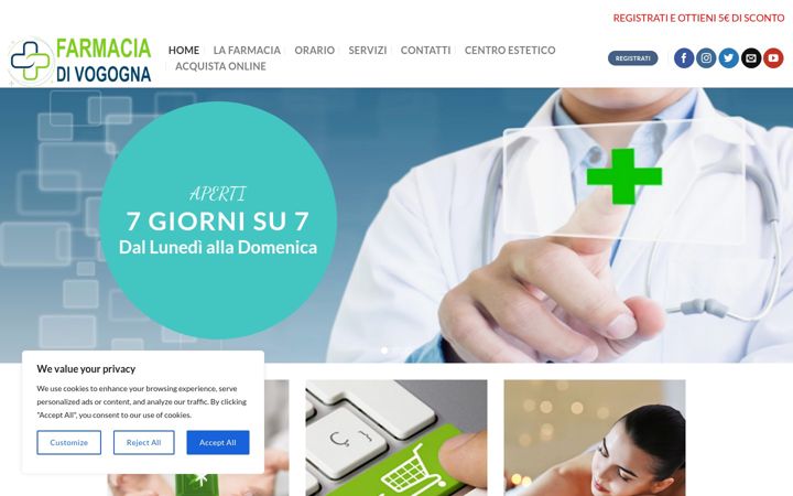 Zrzut ekranu farmaciavogogna.it