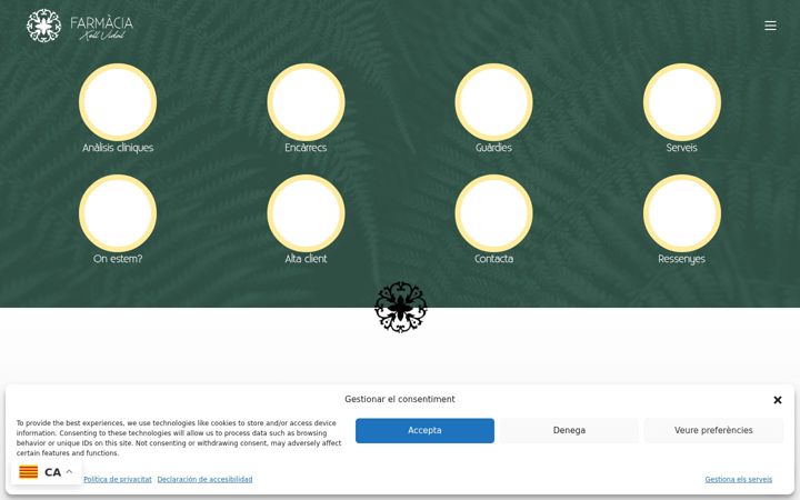 Screenshot of farmaciaxellvidal.com