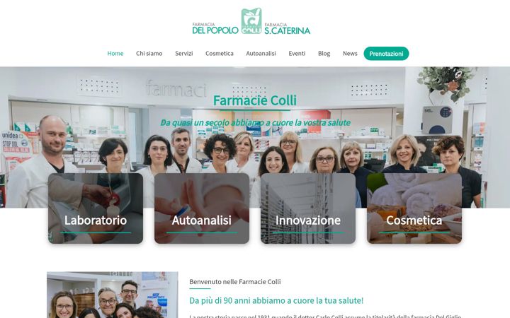 Screenshot of farmaciecolli.it