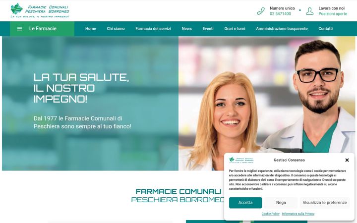 Zrzut ekranu farmaciecomunalipeschiera.it