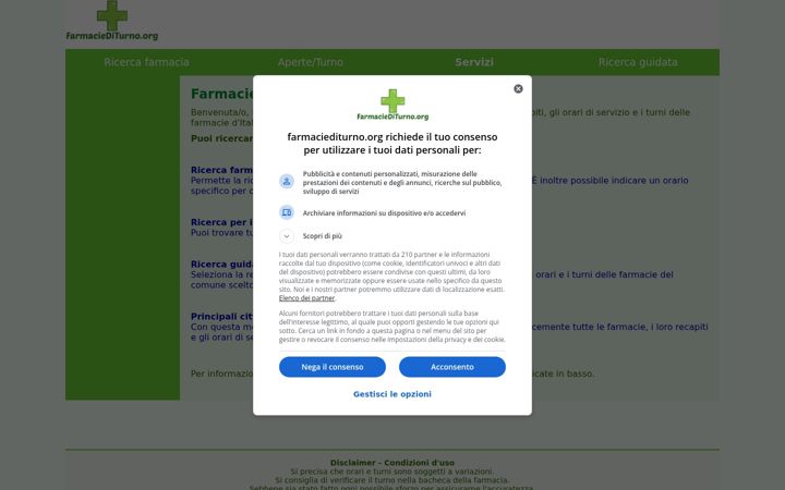 Screenshot of farmaciediturno.org