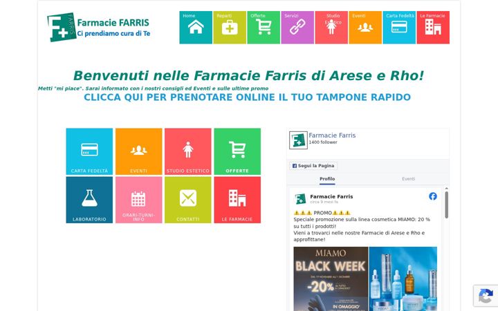 Zrzut ekranu farmaciefarris.it