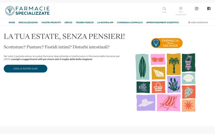 Zrzut ekranu farmaciespecializzate.it