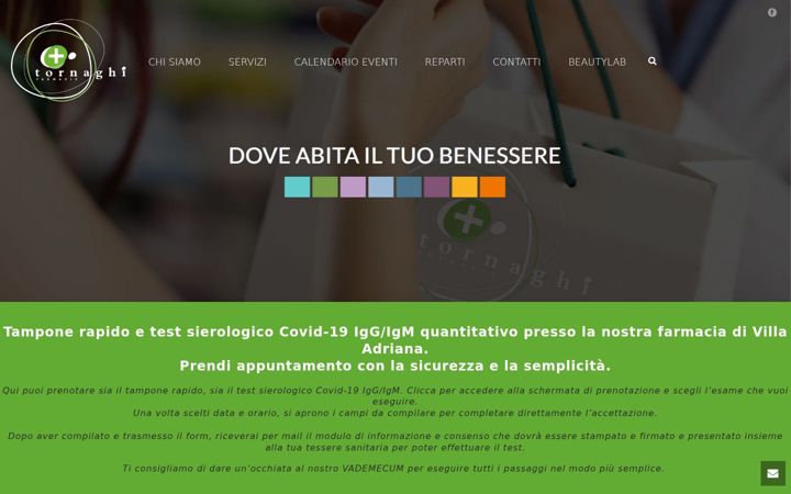 Kuvakaappaus sivustosta farmacietornaghi.it