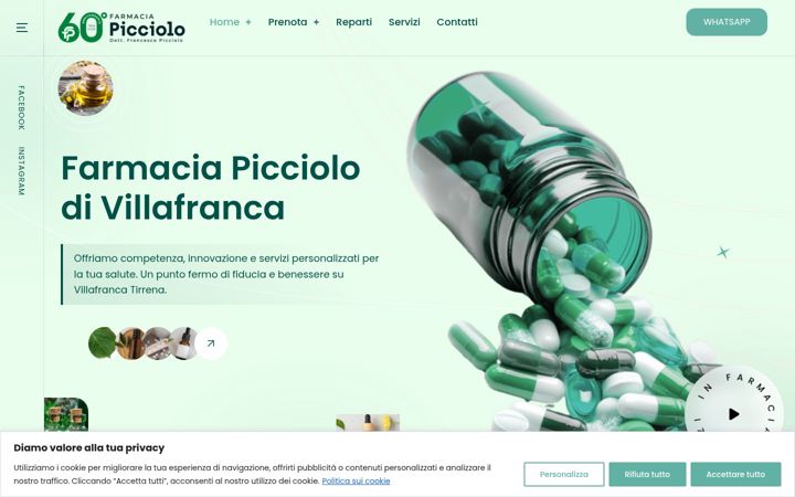 Kuvakaappaus sivustosta farmacievillafranca.it