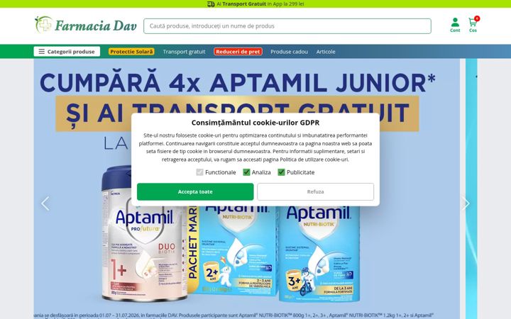 Screenshot of farmaciiledav.ro