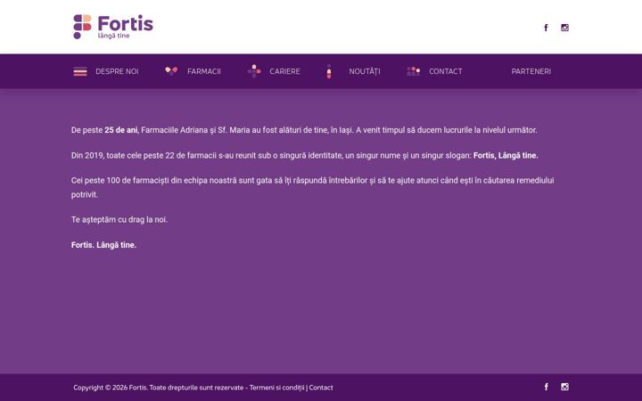 Screenshot of farmaciilefortis.ro