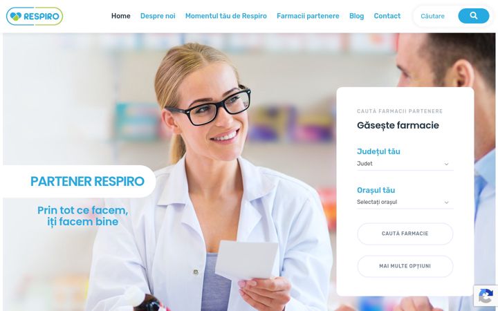 Zrzut ekranu farmaciilerespiro.ro