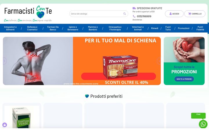 Kuvakaappaus sivustosta farmacisticonte.it