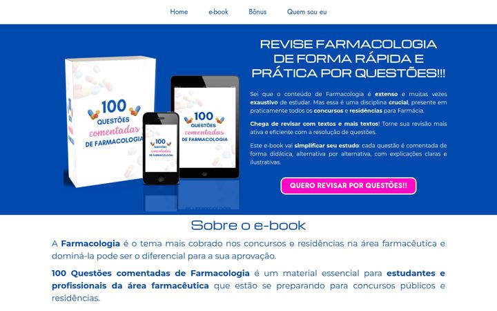 Screenshot van farmacologiaemconcurso.com.br