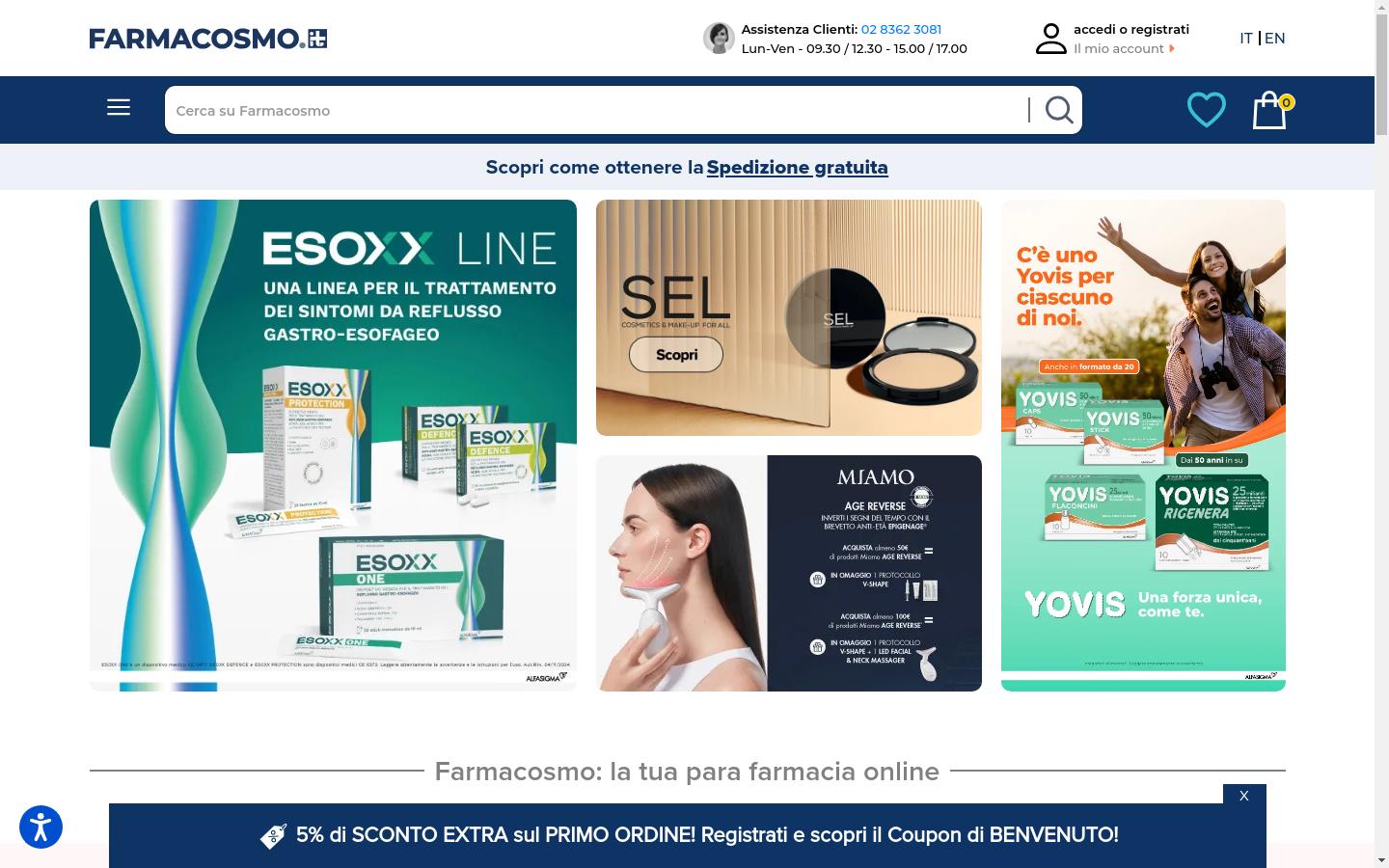 Screenshot of farmacosmo.it