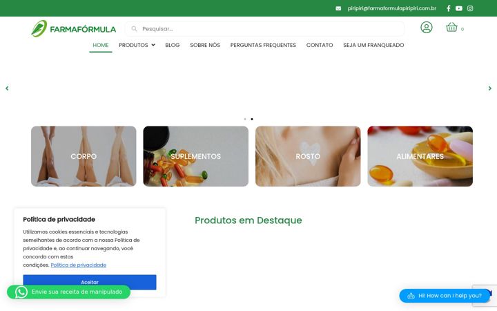 Screenshot van farmaformulapiripiri.com.br