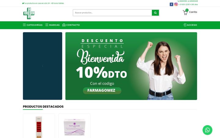 Zrzut ekranu farmagomez.es