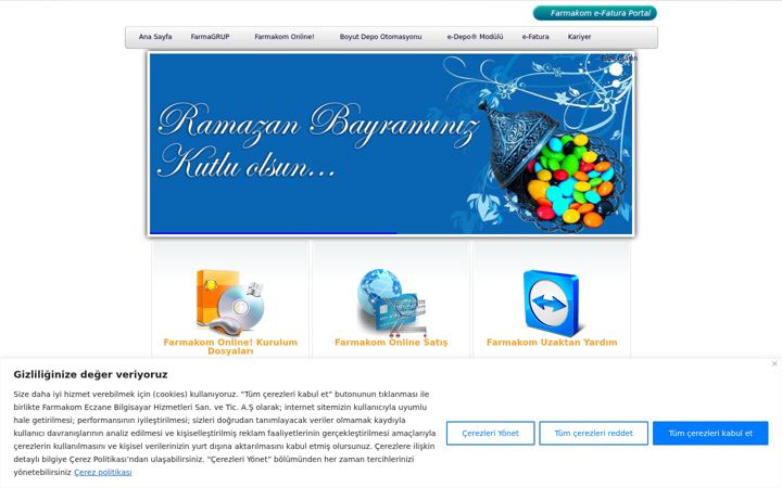 Captură de ecran a farmakom.com.tr