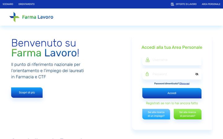 Screenshot of farmalavoro.it