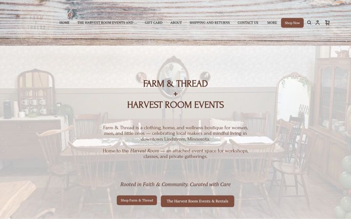 Screenshot of farmandthread.com