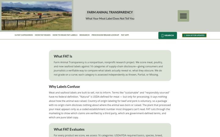 Screenshot of farmanimaltransparency.com