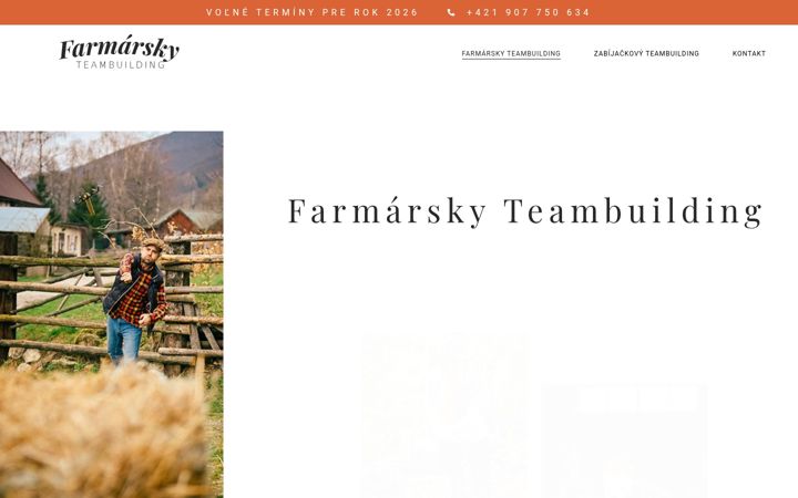 Screenshot of farmarskyteambuilding.sk