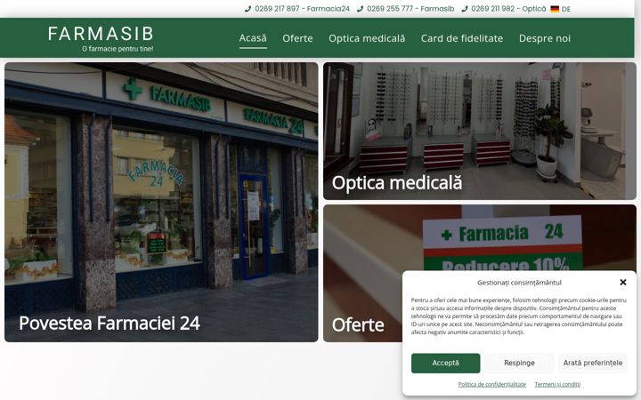 Screenshot of farmasib.ro