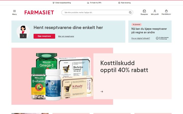 Screenshot of farmasiet.no